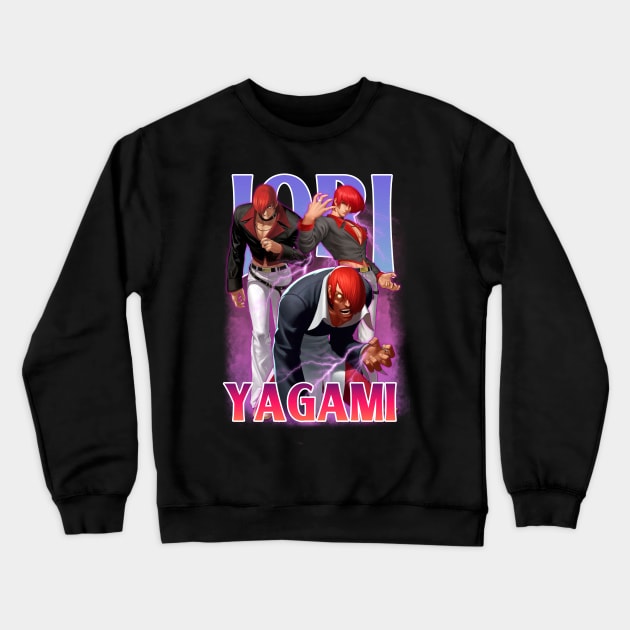 Bootleg Anime One Piece Iori Yagami Crewneck Sweatshirt by clvndesign